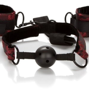 Кляп с наручниками Breathable Ball Gag With Cuffs