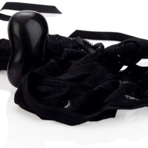 Черные кружевные трусики с вибростимулятором 10-Function Little Black Panty with Ties