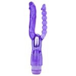 Фиолетовый анально-вагинальный вибратор Extreme Dual Vibrator - 25 см.