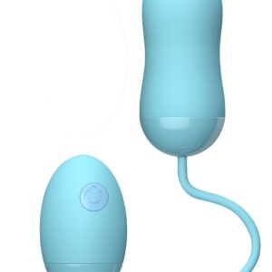 Голубое виброяйцо LULU WIRELESS REMOTE EGG с пультом ДУ