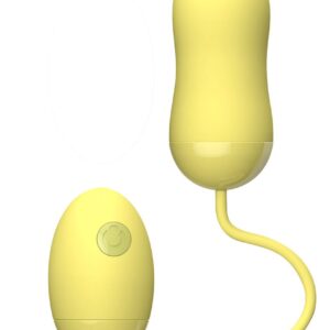 Желтое виброяйцо LULU WIRELESS REMOTE EGG с пультом ДУ