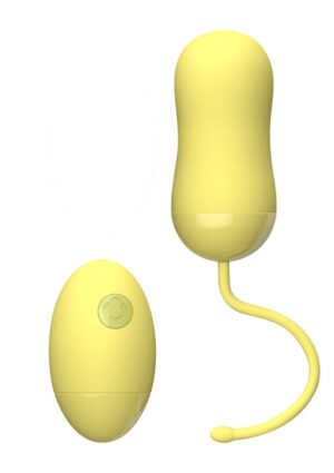 Желтое виброяйцо LULU WIRELESS REMOTE EGG с пультом ДУ