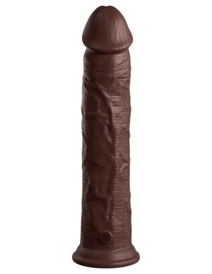 Коричневый фаллоимитатор-реалистик 11 Silicone Dual Density Cock - 29,5 см.