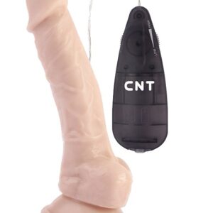 Телесный вибратор Super Realistic Vibrating Dildo - 18,5 см.