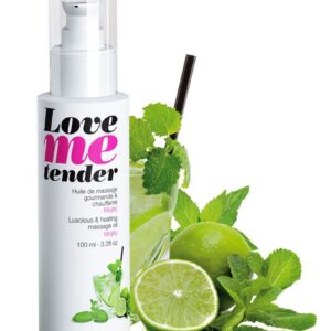 Съедобное согревающее массажное масло Love Me Tender Mojito с ароматом мохито - 100 мл.