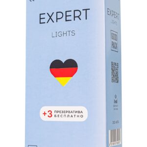 Ультратонкие презервативы EXPERT Lights - 12 шт.(+3 в подарок)