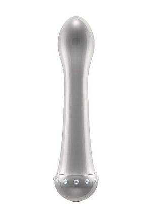 Вибратор с кристаллами The Diamond Silver - 16,5 см.