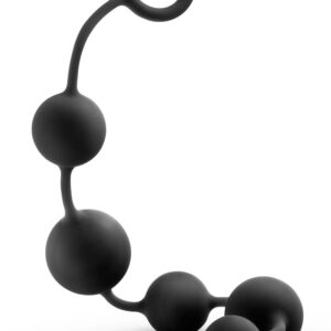 Черная анальная цепочка Black Anal Beads - 40,6 см.