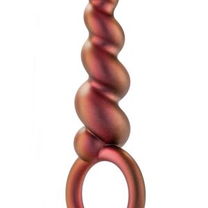 Коричневый анальный стимулятор Spiral Loop Copper Anal Plug - 13,3 см.