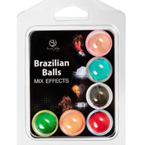Набор из 6 шариков с массажными маслами Secret Play Barazilian Balls