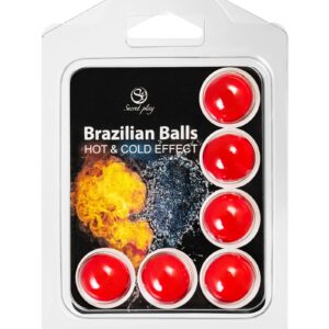 Набор из 6 шариков с массажным маслом Brazilian Balls с охлаждающим и разогревающим эффектом