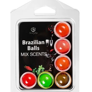 Набор из 6 шариков с ароматизированными массажными маслами Brazilian Balls