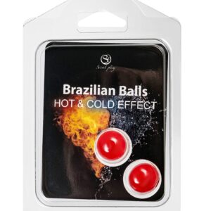 Набор из 2 шариков с массажным маслом Barazilian Balls с охлаждающим и разогревающим эффектом
