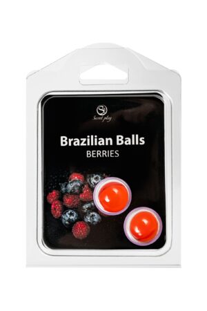 Набор из 2 шариков с массажным маслом Brazilian Balls с ароматом ягод