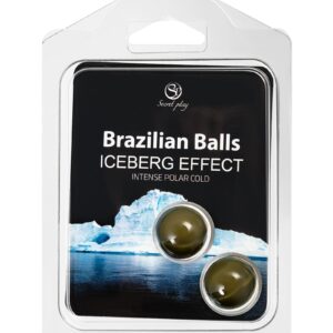 Набор из 2 шариков с массажным маслом Brazilian Balls с ледяным эффектом