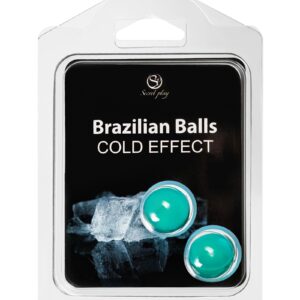 Набор из 2 шариков с массажным маслом Brazilian Balls с охлаждающим эффектом