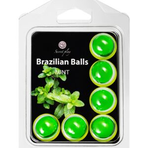 Набор из 6 шариков с массажным маслом Brazilian Balls с ароматом мяты