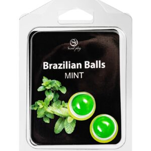 Набор из 2 шариков с массажным маслом Brazilian Balls с ароматом мяты