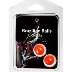 Набор из 2 шариков с массажным маслом Brazilian Balls с ароматом вишни