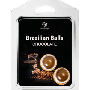 Набор из 2 шариков с массажным маслом Brazilian Balls с ароматом шоколада